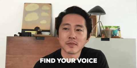 A man speaking about finding your voice