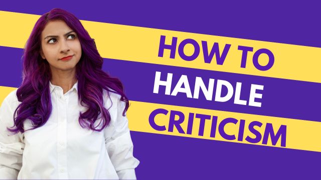 how to handle criticism